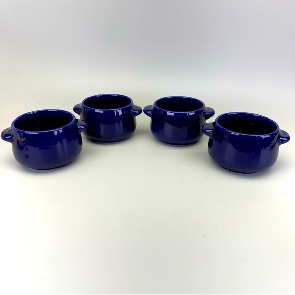 Vintage Gerz West Germany Pottery 
Blue Flat Cream Soup Cups - Picture 5 of 10